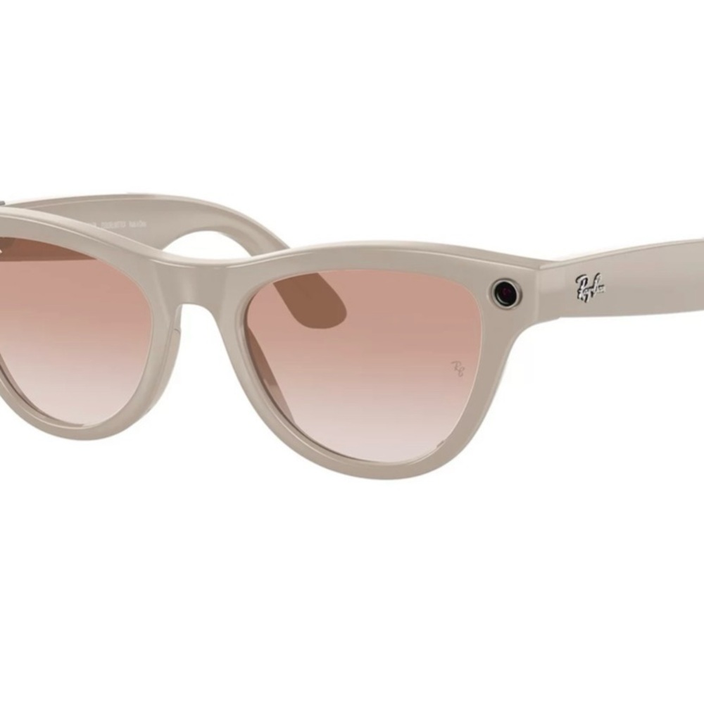 Ray-Ban Women's Sunglasses in Cream with Pink Lenses